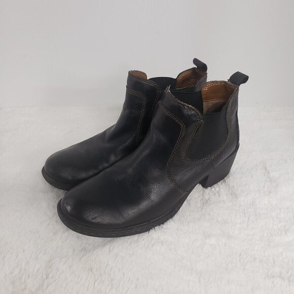 BOC. Black Western Pullon Faux Leather Bootie Size 8 - Picture 1 of 14